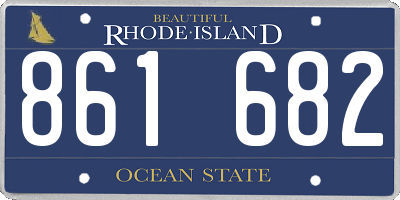 RI license plate 861682