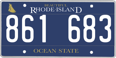 RI license plate 861683