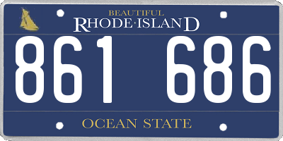 RI license plate 861686