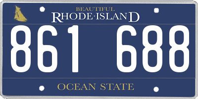 RI license plate 861688