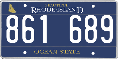 RI license plate 861689