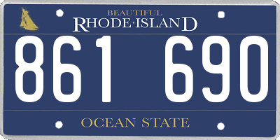 RI license plate 861690