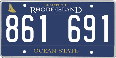 RI license plate 861691