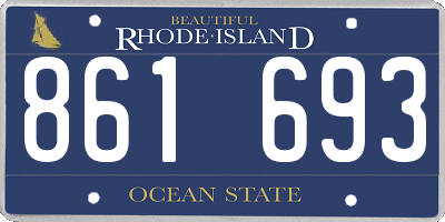 RI license plate 861693