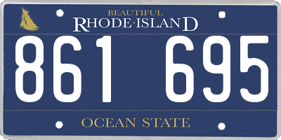 RI license plate 861695
