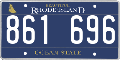 RI license plate 861696