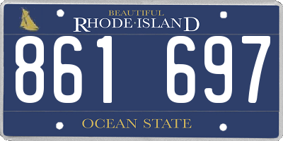 RI license plate 861697