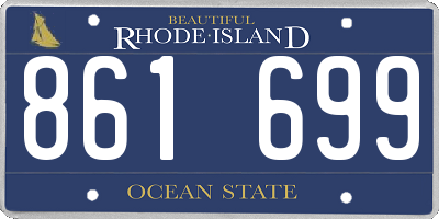 RI license plate 861699