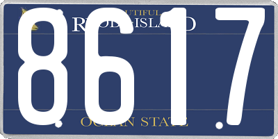 RI license plate 8617