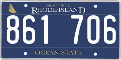 RI license plate 861706