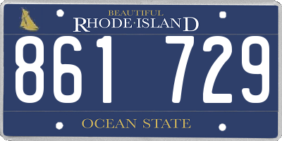 RI license plate 861729
