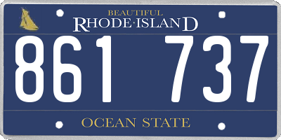 RI license plate 861737