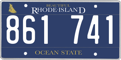 RI license plate 861741
