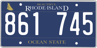 RI license plate 861745