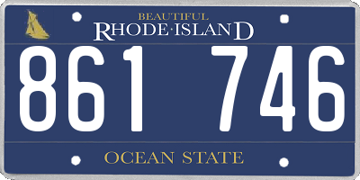 RI license plate 861746