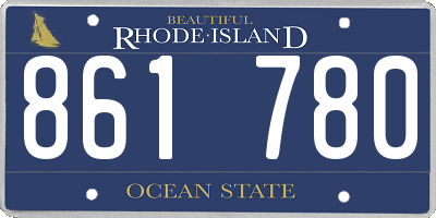 RI license plate 861780