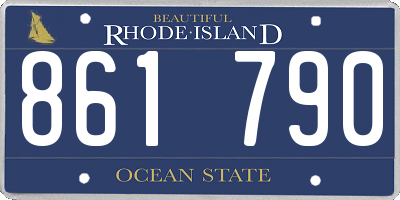 RI license plate 861790