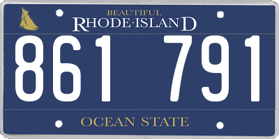 RI license plate 861791