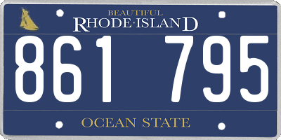 RI license plate 861795