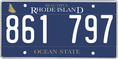 RI license plate 861797