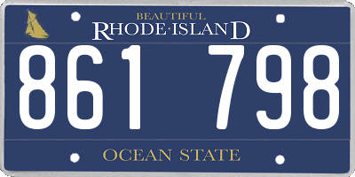 RI license plate 861798