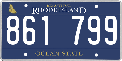 RI license plate 861799