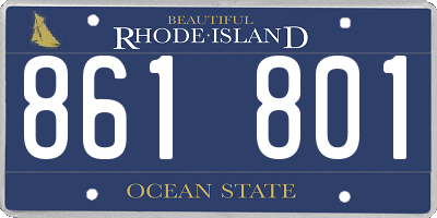 RI license plate 861801