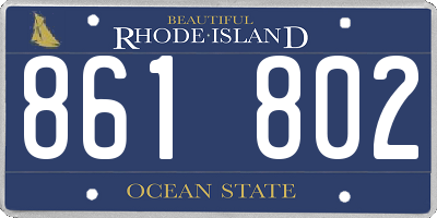 RI license plate 861802