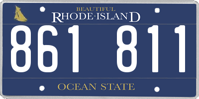 RI license plate 861811