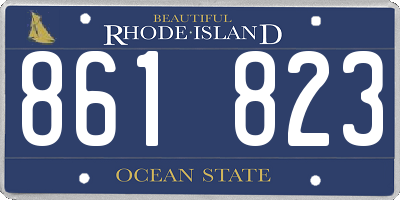 RI license plate 861823