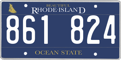 RI license plate 861824