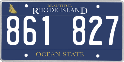 RI license plate 861827