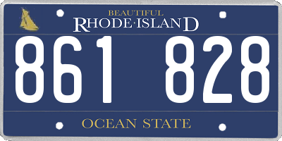 RI license plate 861828
