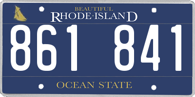 RI license plate 861841