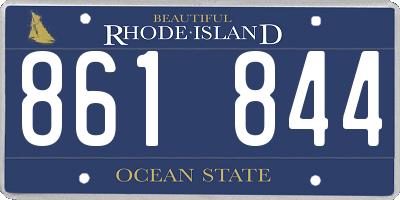 RI license plate 861844