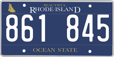 RI license plate 861845