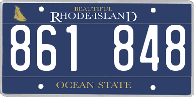 RI license plate 861848