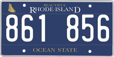RI license plate 861856