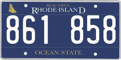 RI license plate 861858