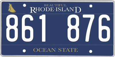 RI license plate 861876