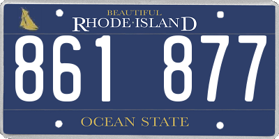 RI license plate 861877