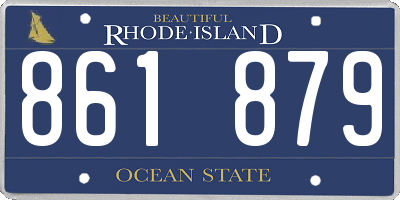 RI license plate 861879