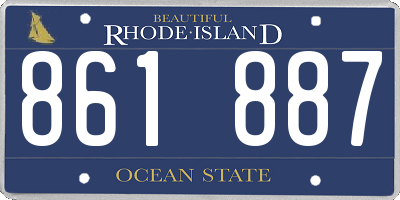RI license plate 861887