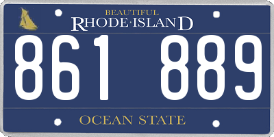 RI license plate 861889