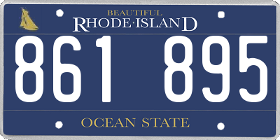 RI license plate 861895