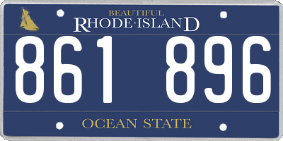 RI license plate 861896