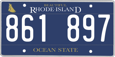 RI license plate 861897