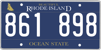 RI license plate 861898
