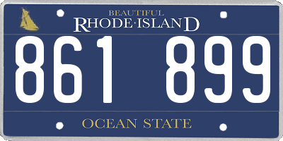 RI license plate 861899