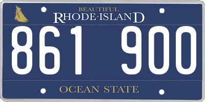 RI license plate 861900